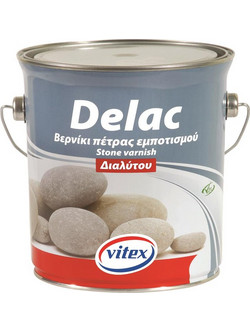 Vitex Delac Βερνίκι Εμποτισμού Πέτρας Διαλύτου Satin Διάφανο 0.75lt