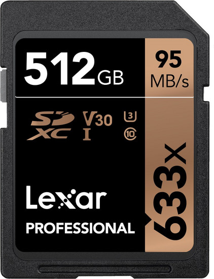 Κάρτα Μνήμης Lexar Professional 633X SDXC 512GB Class 10 UHS-I