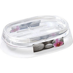Θήκη Σαπουνιού Μπάνιου σε floral σχέδιο, Soap dish bath Flora - Aria Trade