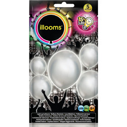 Illooms Φωτεινά Μπαλόνια Silver 5 Pack (LLM12000)