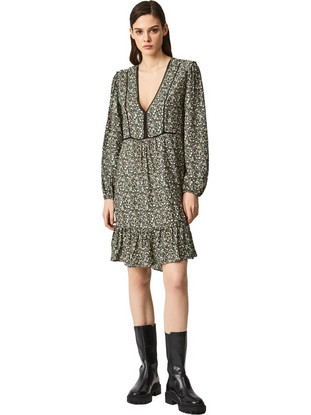 Pepe Jeans Emily Mini Καθημερινό Φόρεμα Χακί PL952924-0AA