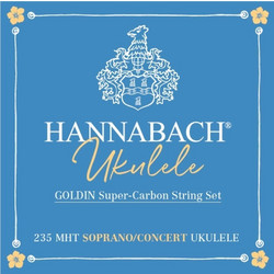 Hannabach 235 MHT Goldin Super Soprano Concert Σετ 4 Χορδές Ukelele Carbon 1/4