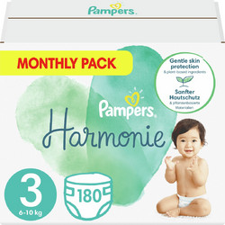Pampers Harmonie Monthly Pack Πάνες No3 6-10kg 180τμχ