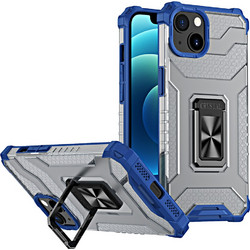 Crystal Ring Case Kickstand Tough Rugged Cover for iPhone 12 mini blue