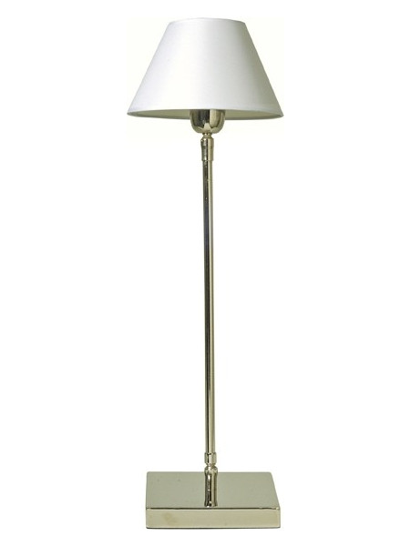 Zaros BR462 Πορτατίφ Ε27 Λευκό Ασημί Φ17xΥ65cm