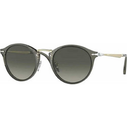 Persol PO3166S 1103/71 Ανδρικά Γυαλιά Ηλίου Στρογγυλά Κοκάλινα Μεταλλικά Γκρι με Γκρι Degradee Φακό