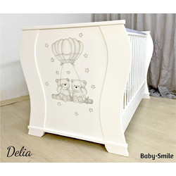 Baby-smile Delia Πολυμορφική Κούνια με Στρώμα 70x140cm Λευκή
