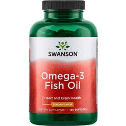Swanson Omega-3 Fish Oil Ιχθυέλαιο Λεμόνι 150 Μαλακές Κάψουλες