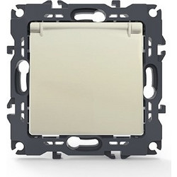 Acaelec Prime Πρίζα Σούκο Ασφαλείας με Καπάκι Ιβουάρ (1000116102)
