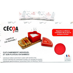 Cecoa Ντίπ Σιλικόνης με Ξύλο Σερβιρίσματος Για Ζεστές Σάλτσες και Τυριά
