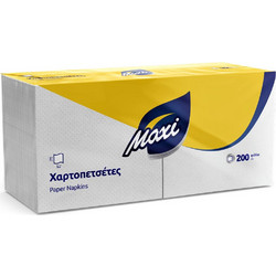 Χαρτοπετσέτες Economy Λευκό Maxi 33Χ33cm (Συσκ./200τεμ.)