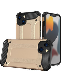 Hybrid Armor Case Tough Rugged Cover for iPhone 13 mini golden