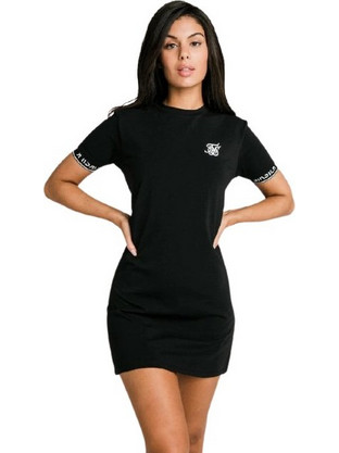 Siksilk Mini Καλοκαιρινό Καθημερινό Φόρεμα Μαύρο SSW-1648