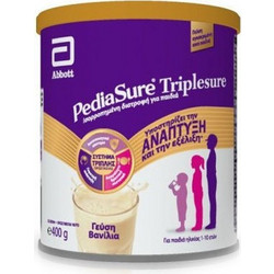 Abbott Pediasure Triplesure Συμπλήρωμα Διατροφής Σε Μορφή Γάλακτος Για Παιδιά 1 Έως 10 ετών Με Γεύση Βανίλια 400gr