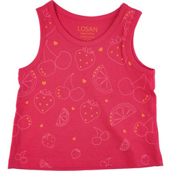Losan Παιδικό T-Shirt Αμάνικο Φούξια 116-1209AL