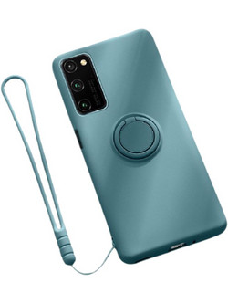 Vennus Silicone Case Ring Samsung S21 Ultra Μπλε