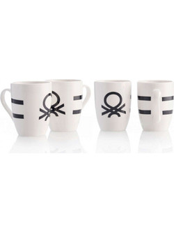 Κούπες (Σετ 4Τμχ) 20.21.0536 360ml Multi Benetton Bone China