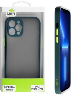 Lime Θήκη Iphone 13 PRO 6.1 Hardshell Fusion Camera Guard Dark Green With Yellow Keys