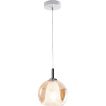Fabas Luce Bretagna Κρεμαστό Φωτιστικό Οροφής Μονόφωτο E27 Χρυσό 3599-40-125 Amber