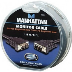 Καλώδιο DVI-A/D Single Link M/M 1.8m Manhattan 390729