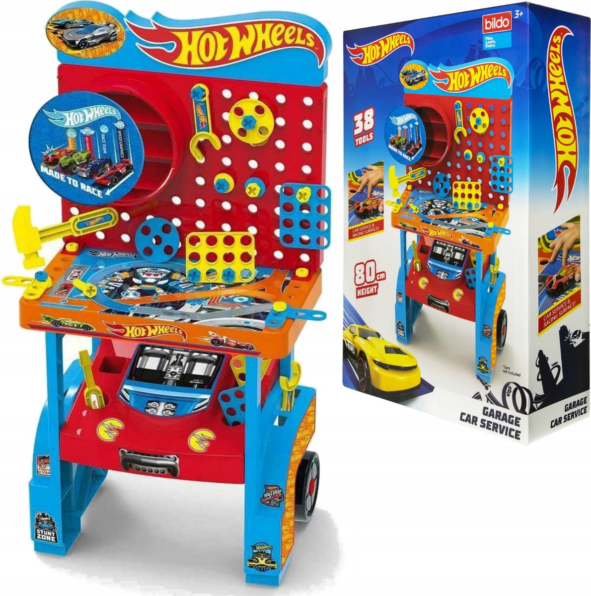 hot wheels garage and tool bench set