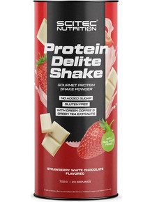 Scitec Nutrition Delite Shake Strawberry White Chocolate Πρωτεΐνη Ορού Γάλακτος Γράμμωσης Χωρίς Γλουτένη 700gr