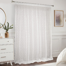 Lino Home Κουρτίνα με Τρέσα 280x300 Grumo White