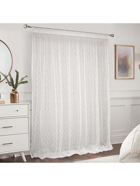 Lino Home Κουρτίνα με Τρέσα 280x300 Grumo White
