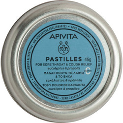 Apivita Pastilles Καραμέλες για Βήχα Ερεθισμένο Λαιμό & Πονόλαιμο Ευκάλυπτος & Πρόπολη 45gr
