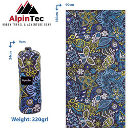 AlpinPro Πετσέτα Θαλάσσης Microfiber Μπλε 90x180cm BMS-XXL-3