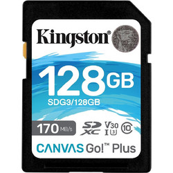 Kingston Canvas Go Plus SDXC 128GB Class 10 U3 V30 UHS-I