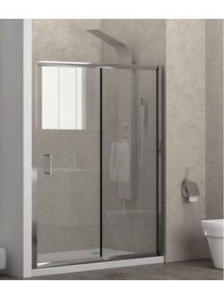 Karag New Flora 500 Καμπίνα Ντουζιέρας Μπάνιου Ευθεία με Συρόμενη Πόρτα 120x180cm Clear Glass