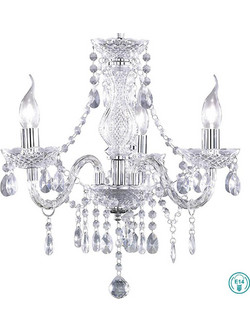 Reality Luster Πολυέλαιος 3xE14 με Κεράκια Διάφανος R11073000 4017807223811