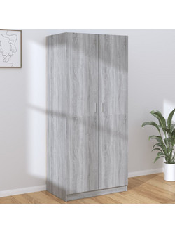 vidaXL Δίφυλλη Ντουλάπα Ρούχων Γκρι 80x52x180cm 815352