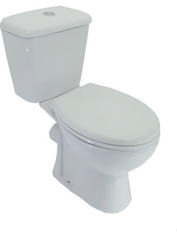 Gloria Eco Λεκάνη Δαπέδου Με Κάλυμμα S/D 63X36 εκ.Λευκή SET-0049