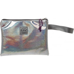 City Safe Pocket 54015 Sparkle Γυναικείο Νεσεσέρ 24x18cm Ασημί