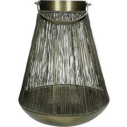 Supergreens Φανάρι Μεταλλικό Χρυσό 27x27x35 εκ. 2610-3