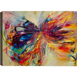 Πίνακας σε καμβά 50x70cm Πολύχρωμη πεταλούδα