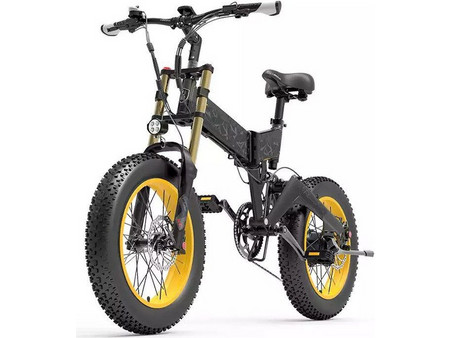 IScooter Σπαστό Ηλεκτρικό Fat Bike 20" 1000W με 7 Ταχύτητες και Δισκόφρενα Μαύρο