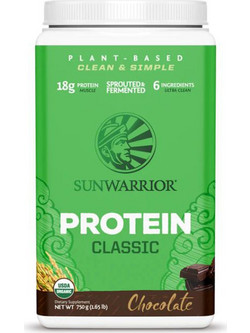 Sunwarrior Classic Chocolate Φυτική Πρωτεΐνη 750gr