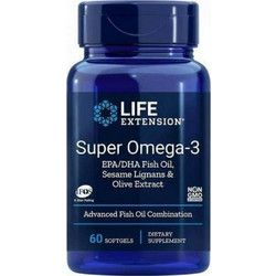 Life Extension Super Omega-3 Ιχθυέλαιο & Ελαιόλαδο 60 Μαλακές Κάψουλες