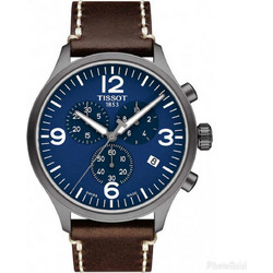 Tissot Ανδρικό Ρολόι Χρονογράφος με Καφέ Δερμάτινο Λουράκι T116.617.36.047.00