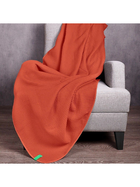 Κουβέρτα Καναπέ - Ριχτάρι Rainbow Red Benetton Πολυθρόνα 140x190cm 100% Βαμβάκι