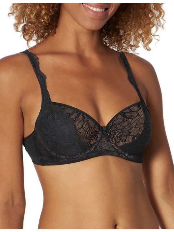 Triumph Amourette Charm Σουτιέν Balconette με Ελαφριά Ενίσχυση με Μπανέλα Μαύρο 10201686-0004