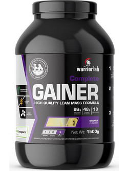 Warriorlab Complete Gainer Banana Πρωτεΐνη Ορού Γάλακτος Όγκου Χωρίς Γλουτένη 1.5kg