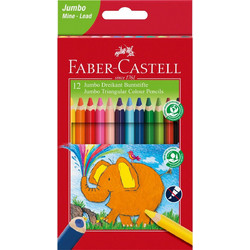 Faber-Castell Jumbo Trio Ξυλομπογιές Σετ 12τμχ