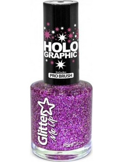 PaintGlow Holographic Me Up Magenta Glitter Βερνίκι Νυχιών 10ml