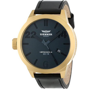 Haemmer Madrid Watch Limited ED Ανδρικό Ρολόι με Μαύρο Δερμάτινο Λουράκι HQ-04
