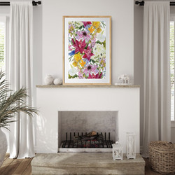 ΑΦΙΣΑ WALL-DESIGN FLORA 49506 (PVC/PLEXIGLASS ΦΥΣΙΚΟ ΞΥΛΟ ΜΕ ΠΛΑΙΣΙΟ) 40x60cm