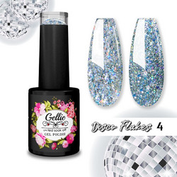 Gellie Disco Flakes 4 Glitter Ημιμόνιμο Βερνίκι Νυχιών 10ml
